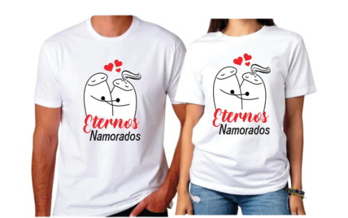Kit Camisetas Casal Flork Eternos Namorados