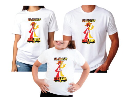 Kit Familia Camisetas Personalizada Geleia