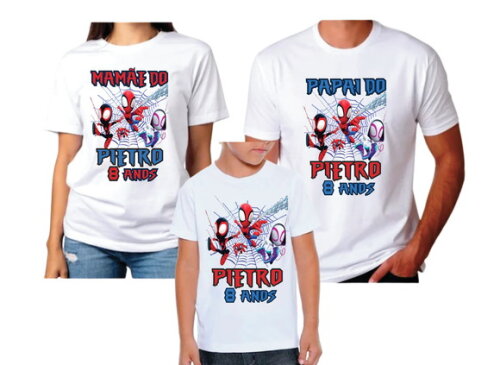 Kit Familia Pai Mae e Filho Homem Aranha