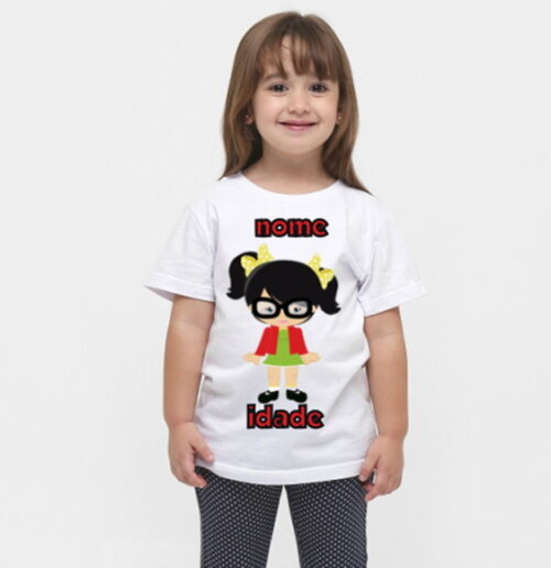 2 Camiseta Infantil Turma do Chaves Chiquinha