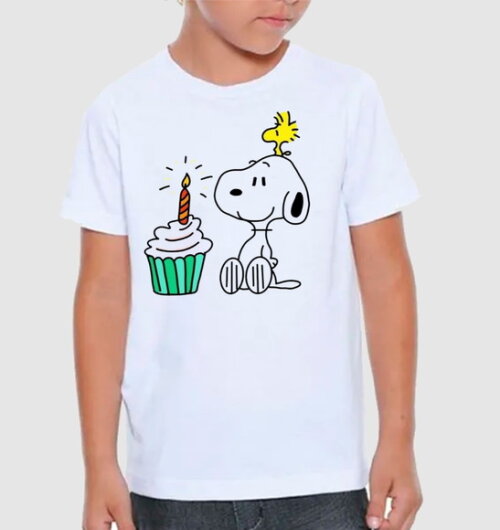 2 Camiseta Personalizada Infantil Snoopy