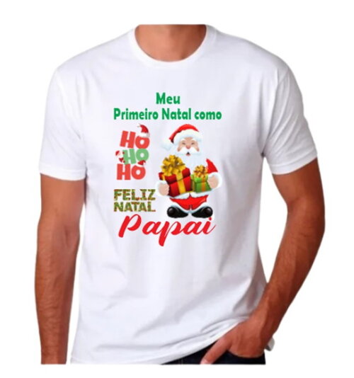 24camiseta Meu Primeiro Natal Como Papai