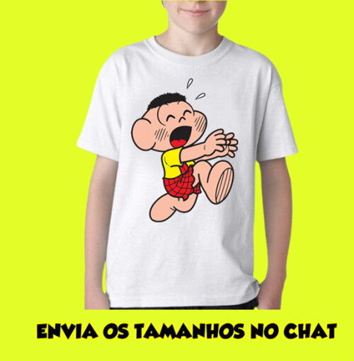 3 Camiseta Infantil Cascao Promoção