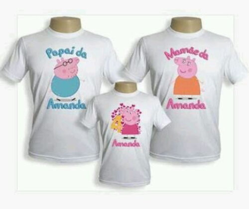 4 Peças Camisetas Personalizadas