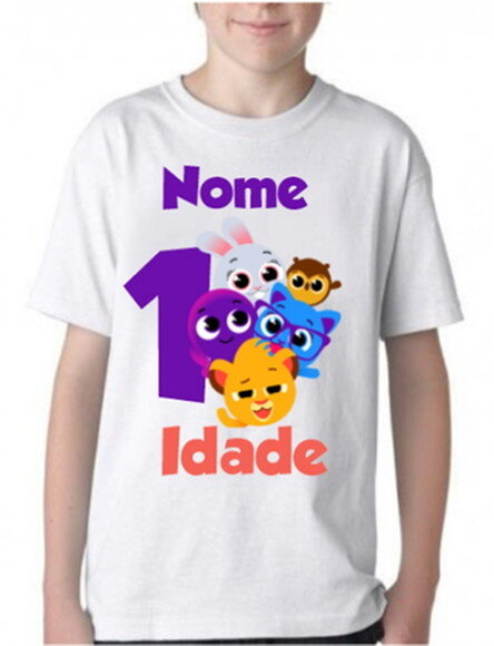 5 Camisa Infantil Bolofofos Fazemos Kit Familiar