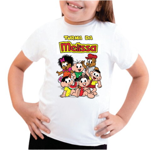 Blusa Camiseta Infantil Turma da Monica