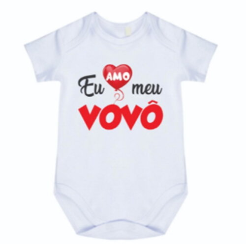 BODY PARA BEBÊ EU AMO MEU VOVÒ