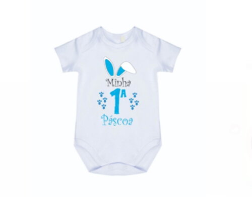 BODY PARA BEBÊ PRIMEIRA PASCOA