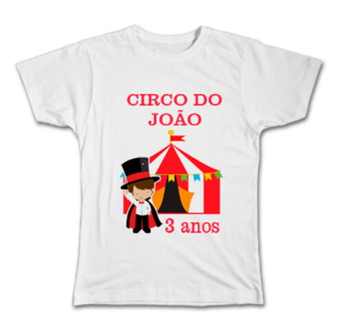 Camisa Camiseta Infantil Tema Circo