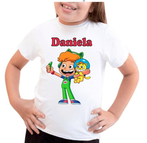 Camisa Customizada para Meninas do Gato Galactico