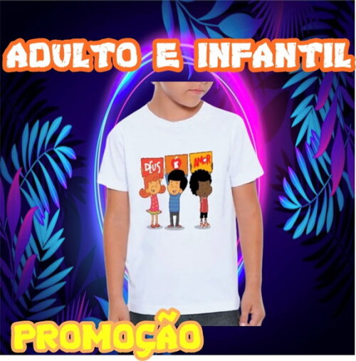 Camisa Infantil 3 Palavrinhas para Crianças