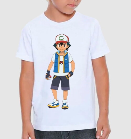 Camisa Infantil Aniversario Pokemon Ash Inserimos Nome