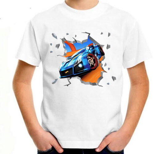 Camisa Infantil Aniversario Tema Hot Wheels