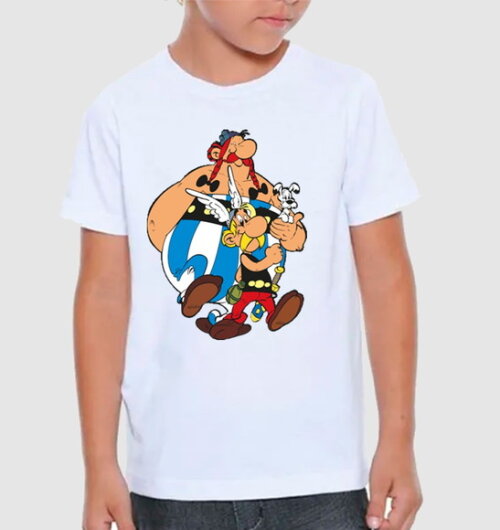 Camisa Infantil Customizada Asterix e Obelix