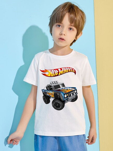 Camisa Infantil Hot Wheels