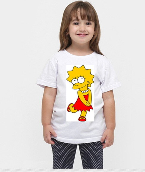 Camisa Infantil Para Meninas Simpson