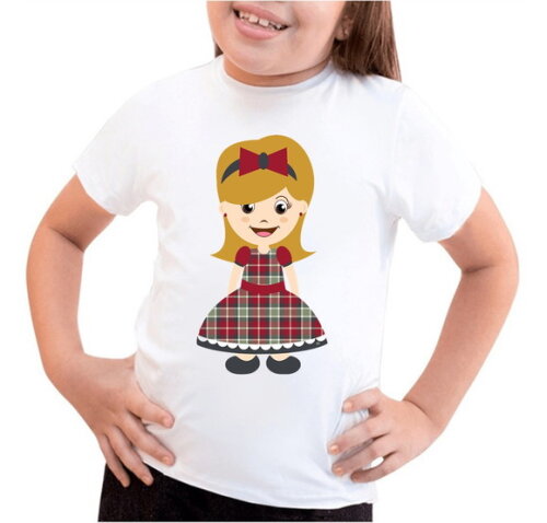 Camisa Infantil para Meninas Festa Junina