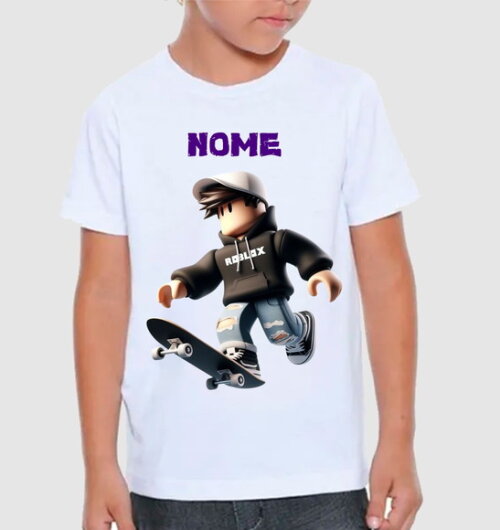 Camisa Infantil Roblox com Nome da Criança