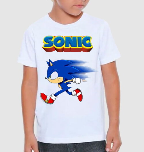Camisa Infantil Sonic Correndo