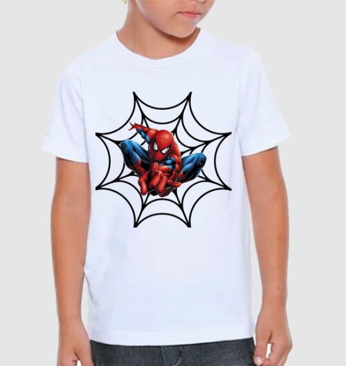 Camisa para Aniversario Tema Homem Aranha Colocamos Nome