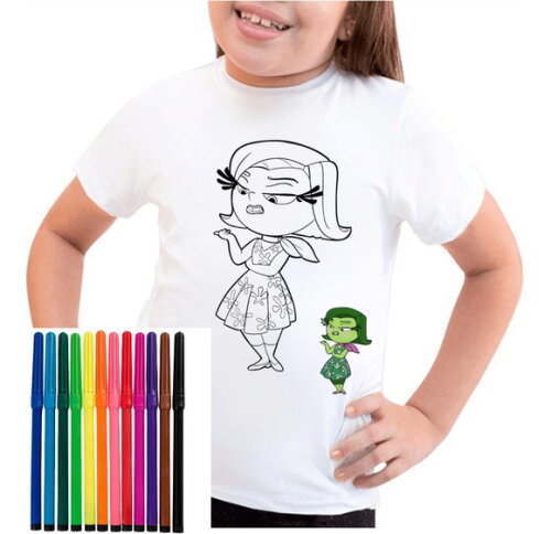 Camisa para Colorir Divertidamente