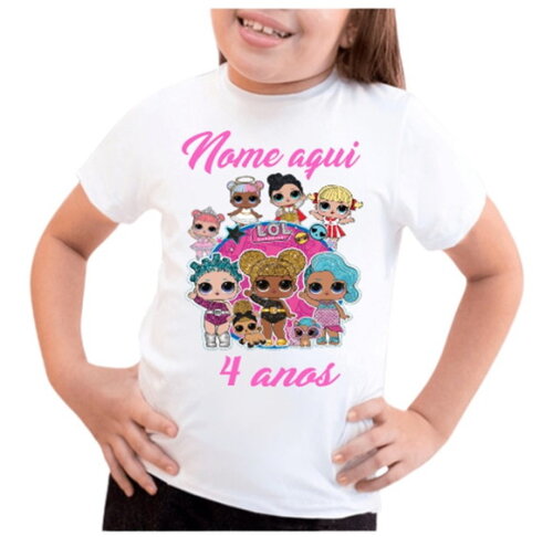 Camisa para Meninas Lol Surprise Aniversario