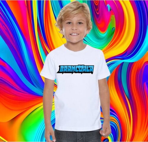 Camiseta Branca com Escrita Brancoala