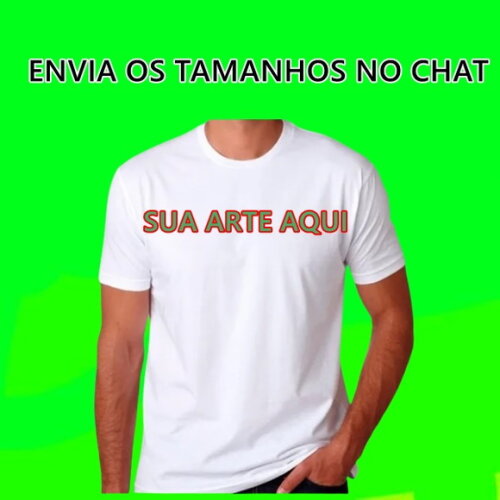 Camiseta Branca Fazemos Todos os Temas Promoção