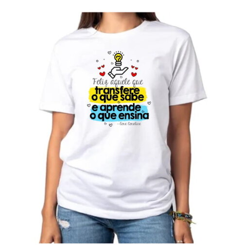 Camiseta Branca para Professora