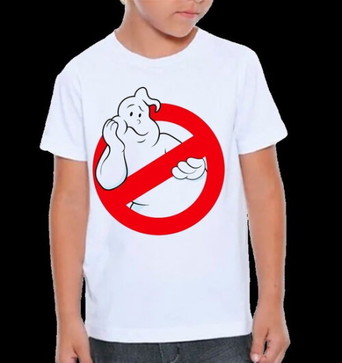 Camiseta Caça Fantasma Colocamos Nome da Criança
