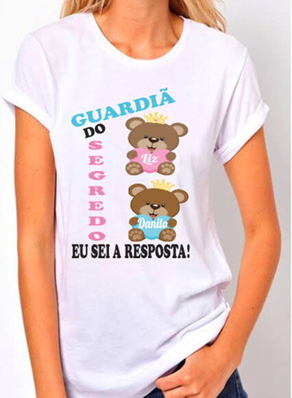 Camiseta Cha Revelação Guardiã do Segredo
