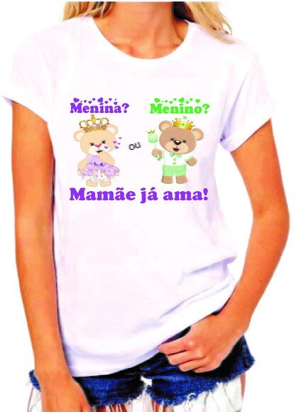 Camiseta Cha Revelação Mamãe Já Ama