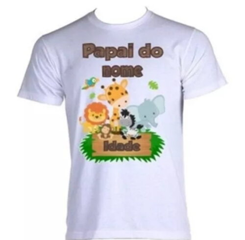 CAMISETA CUSTOMIZADA TEMA SAFARI