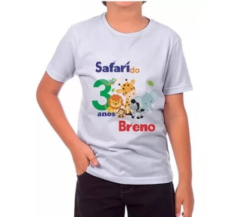CAMISETA CUSTOMIZADA TEMA SAFARI