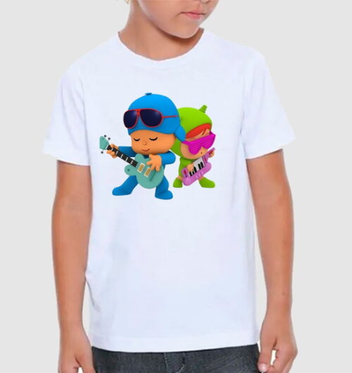 Camiseta Infantil Aniversario Pocoyo Colocamos Nome