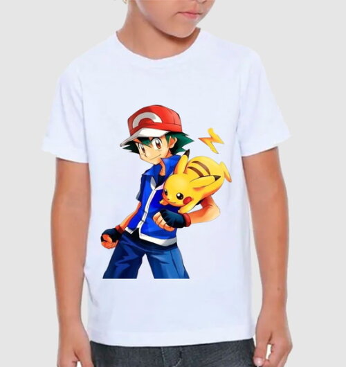 Camiseta Infantil Aniversario Pokemon Inserimos Nome