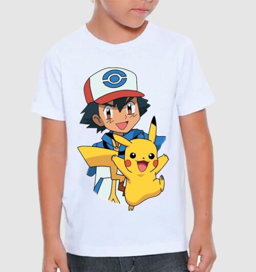 Camiseta Infantil Aniversario Tema Pokemon
