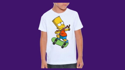 Camiseta Infantil Bart Simpson