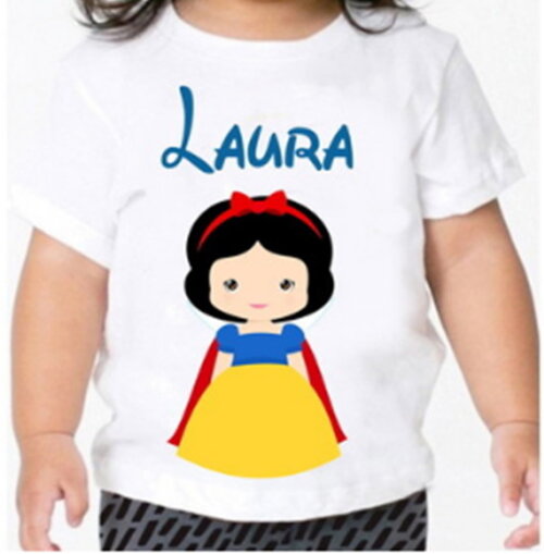 CAMISETA INFANTIL BRANCA DE NEVE