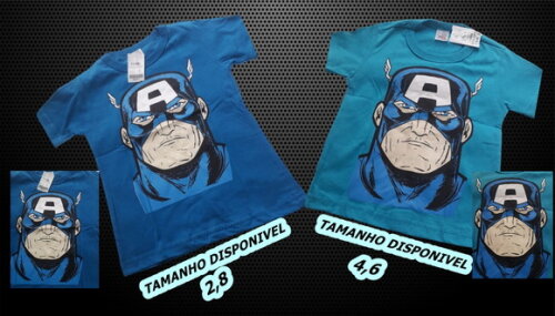 Camiseta Infantil Capitão America