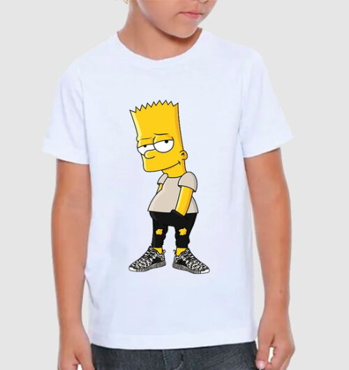 Camiseta Infantil Casual Tema Simpson