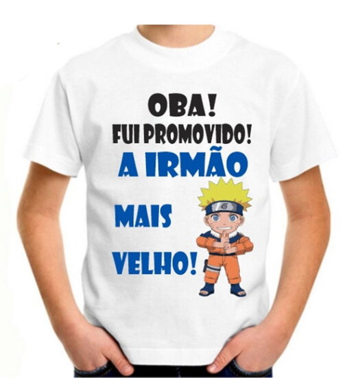 Camiseta Infantil Fui Promovido Irmao Mais Velho