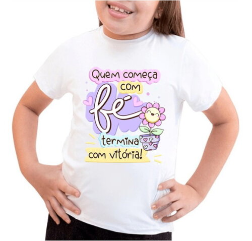 Camiseta Infantil Frases Biblica