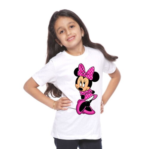 Camiseta Infantil Minnie Rosa