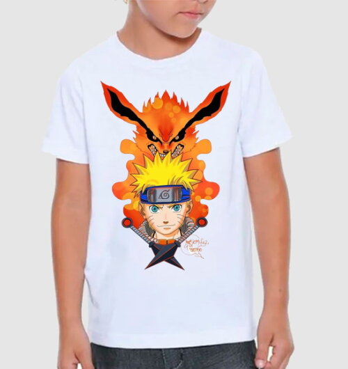 Camiseta Infantil Naruto Raposa