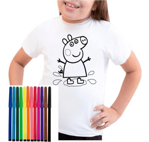 Camiseta Infantil para Colorir