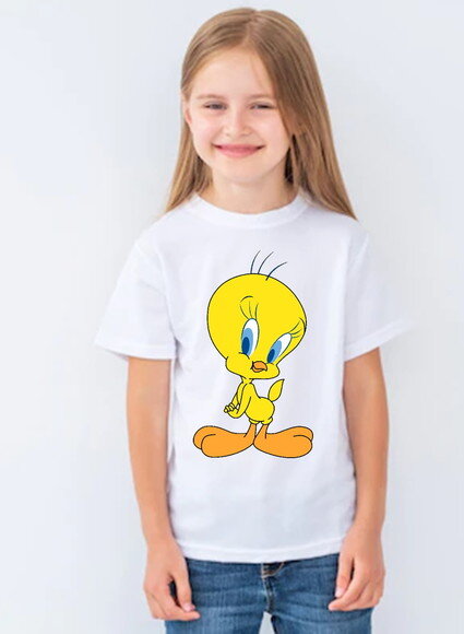 Camiseta Infantil para Menina Tema Piu Piu