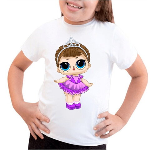Camiseta Infantil para Meninas Lol Surprise Princesa