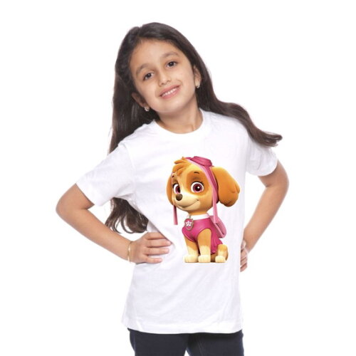 CAMISETA INFANTIL PARA MENINAS TEMA PATRULHA CANINA SKAY