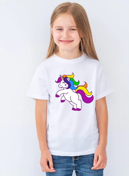 Camiseta Infantil para Meninas Unicornio